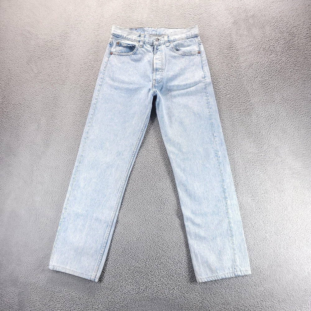 VTG Levis 501 Jeans 29x30 Blue Straight Acid Wash Button Fly Made In USA 90s